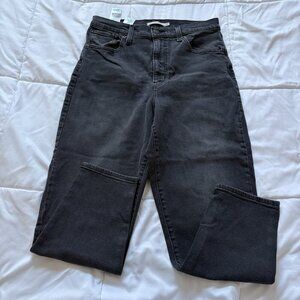 Levis Black Womens Size W30 L27 High Waisted Mom Jeans Gothic Grunge Vampire